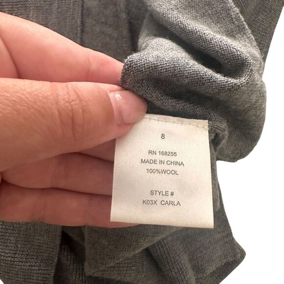 SAINT ART Carla Merino Wool Turtleneck Sweater Grey Medium - Picture 6 of 6